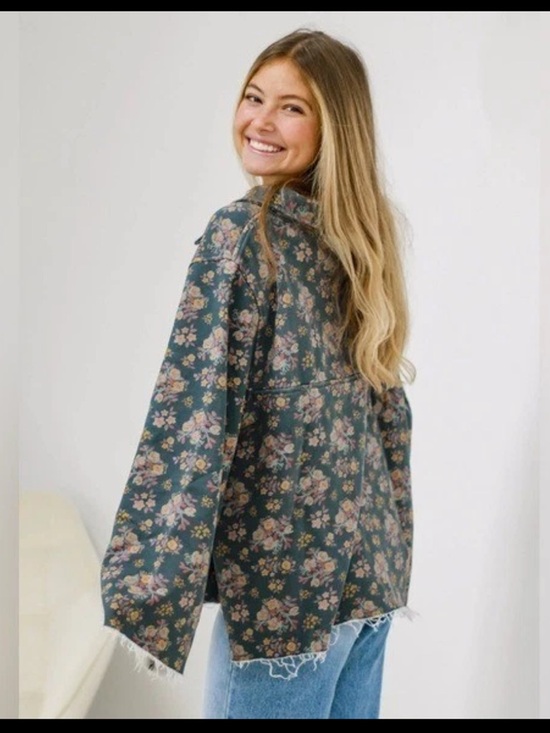 NATURAL LIFE Tops - Natural Life Sweater Womens Small Oversized Easy Does It Boho Sweatshirt Floral